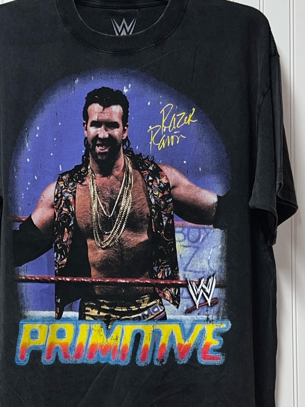 Primitive X WWE Razor Ramon Heavyweight Oversized Wrestling Shirt XL New